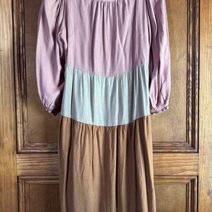 Umgee Dress - Mauve, Gray, Brown